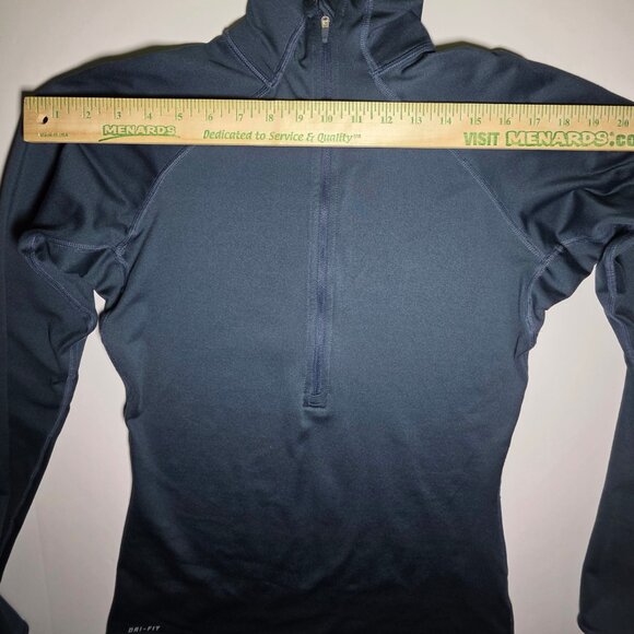 Nike Pro Dri Fit Womens Navy Blue 1/2 Zip Athletic Exercise Jacket Size Medium - Picture 12 of 14